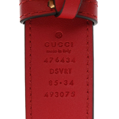 Gucci Calfskin Matelasse GG Marmont Belt Bag 85 34 Hibiscus Red 8 of 16