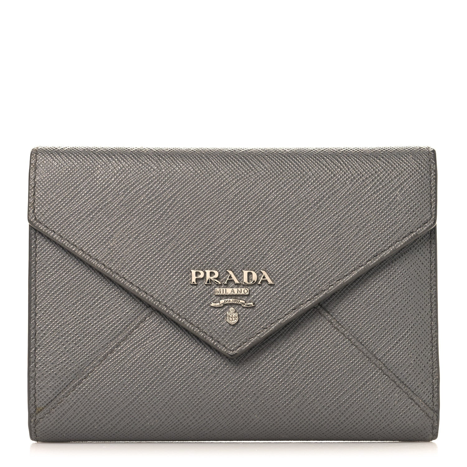 Prada Saffiano Metal Compact Envelope Wallet Marmo 1 of 7