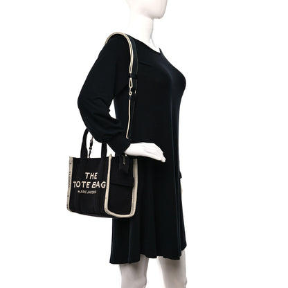 Marc Jacobs Cotton Canvas Small The Jacquard Tote Bag Black 2 of 7