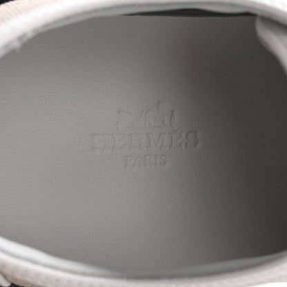 Hermes Canvas Calfskin Get Sneakers 36 Prunoir Blanc 6 of 10
