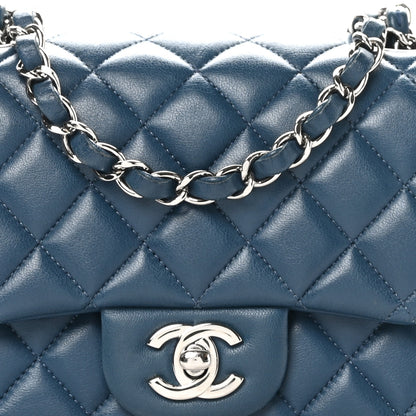 Chanel Lambskin Quilted Mini Square Flap Navy 9 of 11