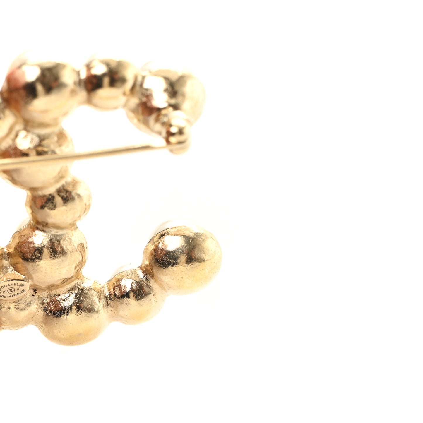 Pearl CC Brooch Gold Pearly White