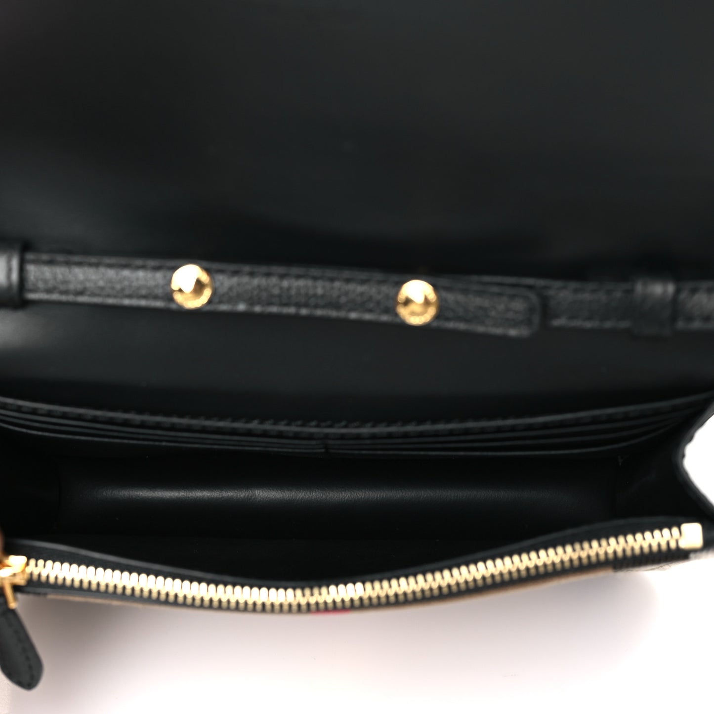 Grained Calfskin House Check Tartan Mix Hampshire Wallet On Chain Black