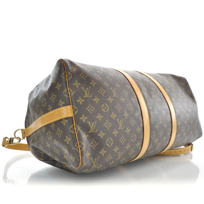 Louis Vuitton Monogram Keepall 55 + Strap 5 of 10