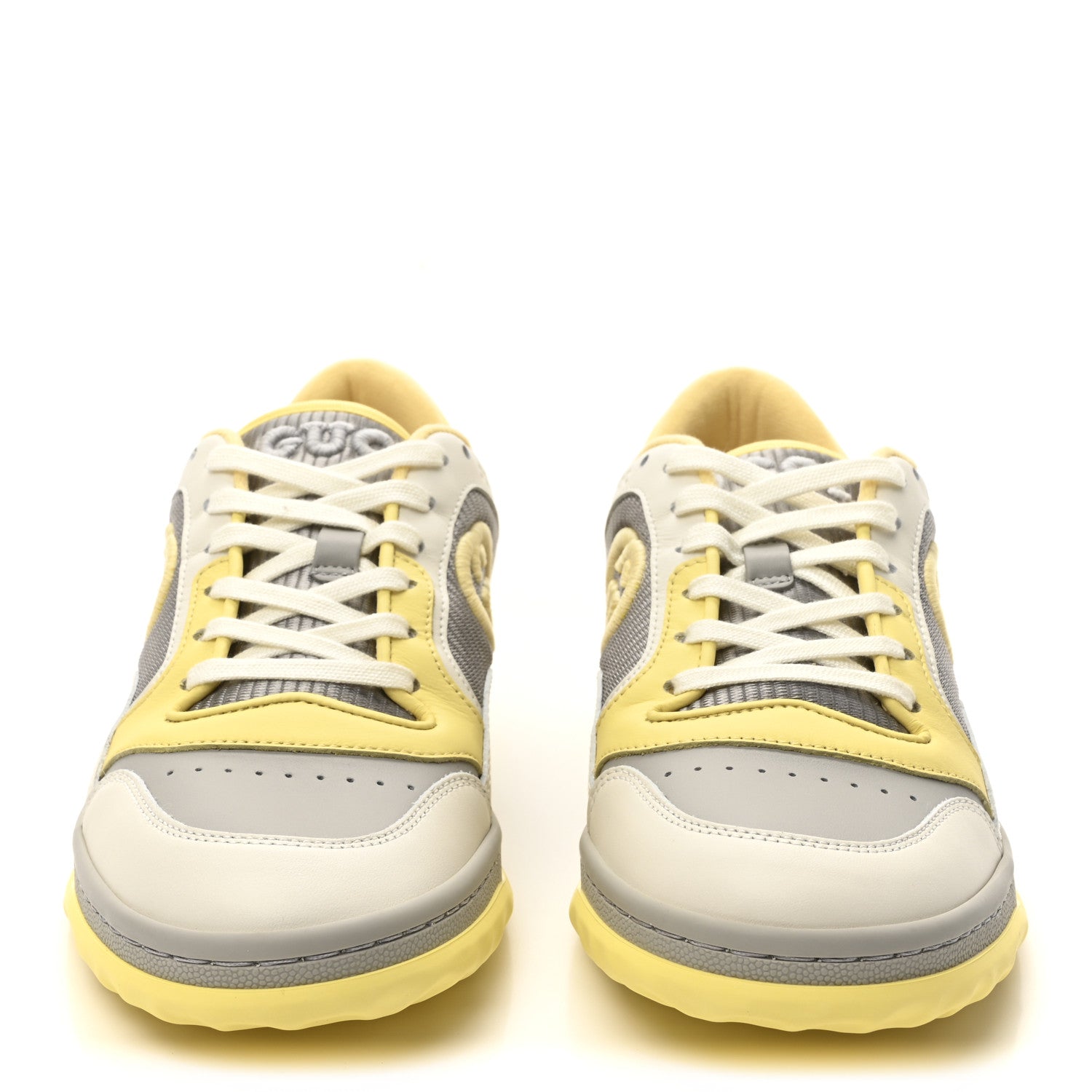 Gucci Dali Soft Calfskin Womens Mac80 Sneakers 35 Off White Grey Sky Yellow 38.5 Off White Grey Sky Yellow 3 of 10