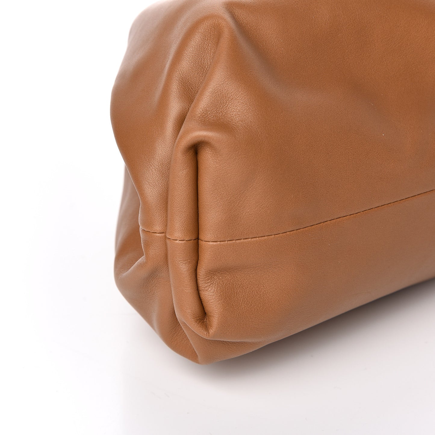 Smooth Butter Calf The Pouch Oversized Clutch Cammello