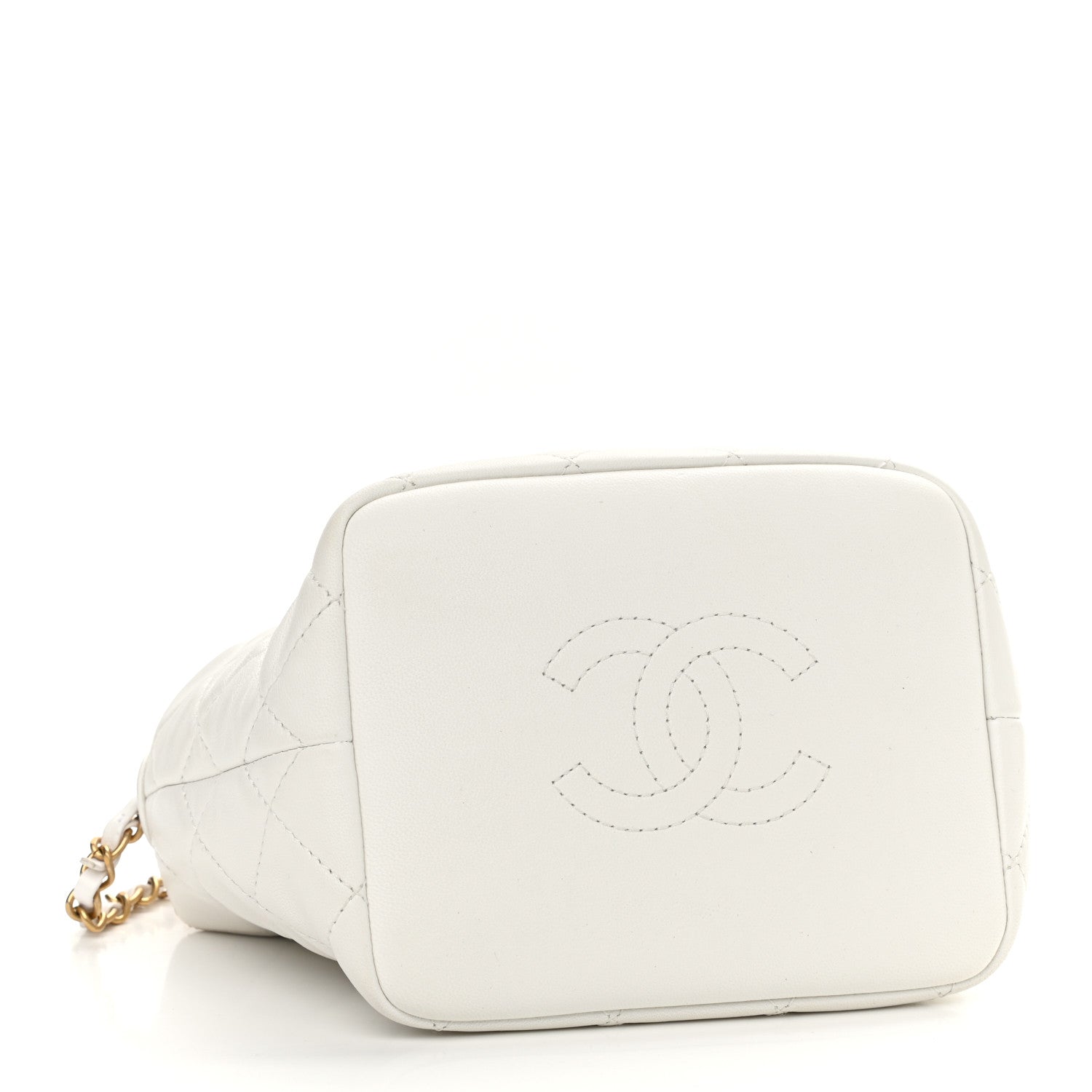 Chanel Lambskin Quilted Small Perfect Meeting Hobo White 4 of 10