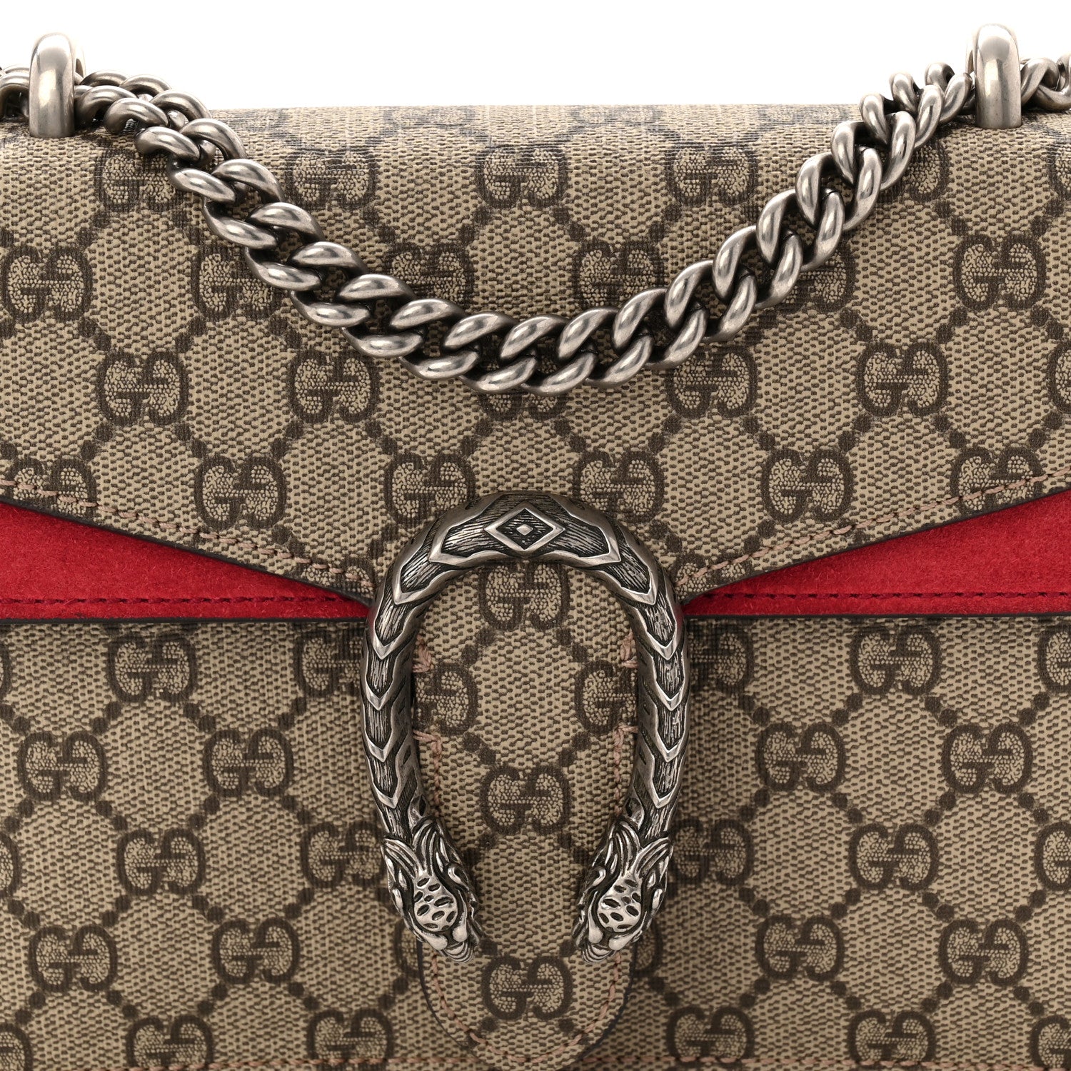 Gucci GG Supreme Monogram Mini Dionysus Shoulder Bag Hibiscus Red 8 of 10