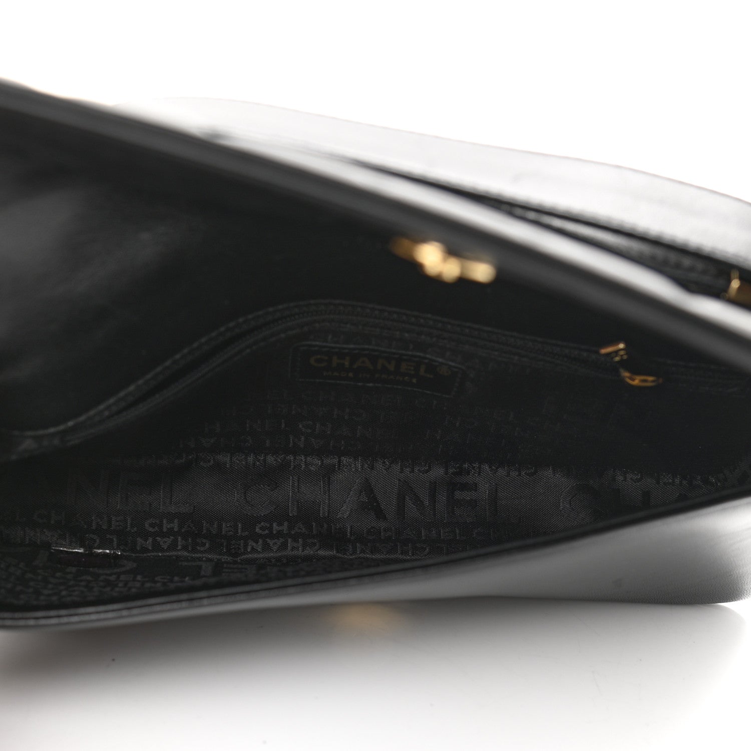 Chanel Lambskin Quilted CC Chocolate Bar Flap Black 5 of 15