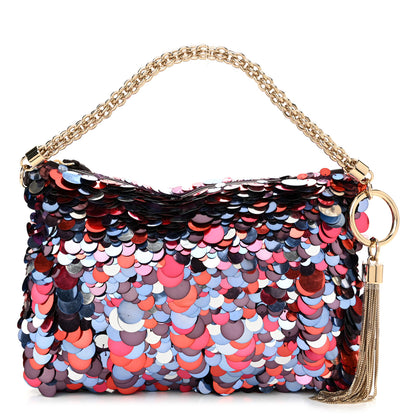 Jimmy Choo Sequin Maxi Callie Embroidery Bag Raspberry Mix 1 of 10
