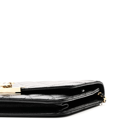 Chanel Caviar Quilted Golden Class Wallet On Chain WOC Black 11 of 12