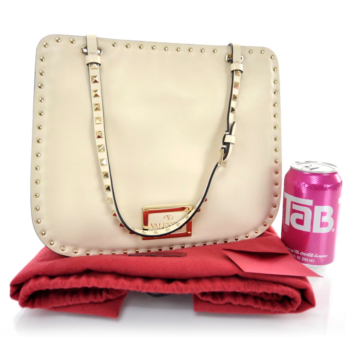 Vitello Rockstud Shoulder Satchel