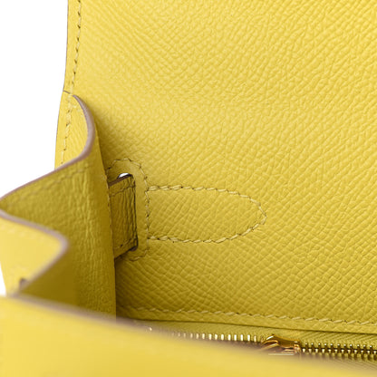 Hermes Epsom Kelly Sellier 28 Lime 10 of 36