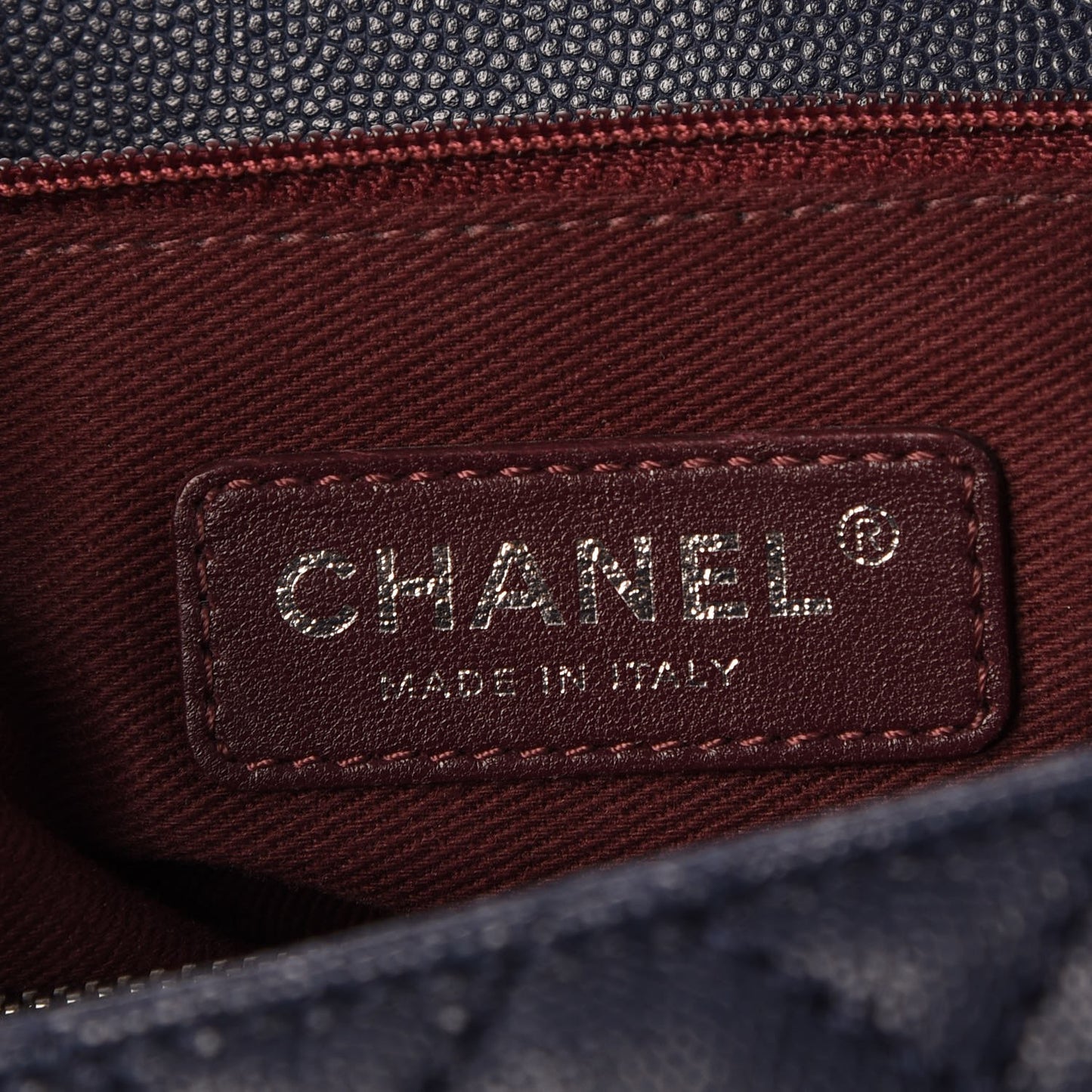 Caviar Quilted Medium Coco Handle Flap Navy