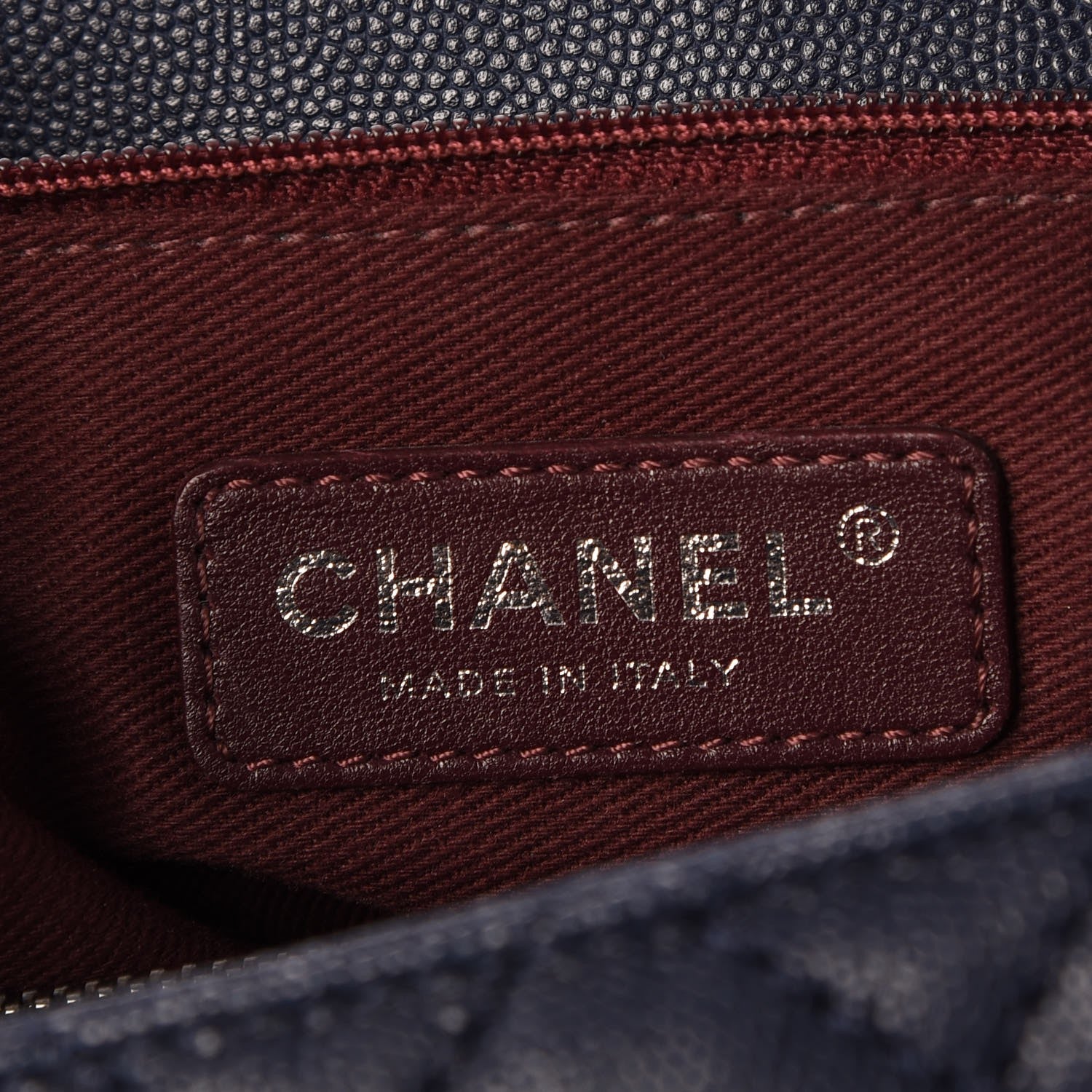 Chanel Caviar Quilted Medium Coco Handle Flap Navy 6 of 8