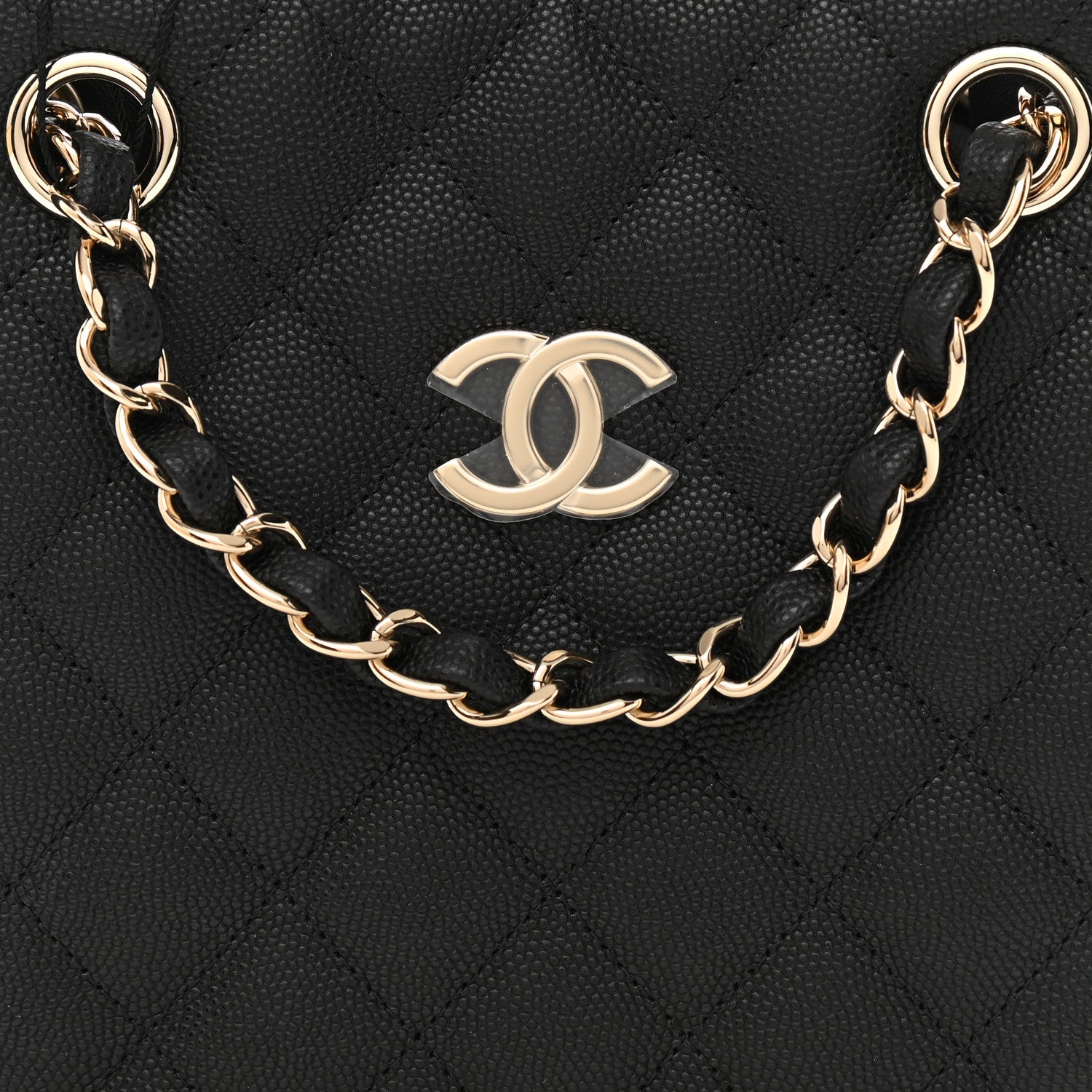 Chanel Caviar Quilted Mini Bucket Bag Black 8 of 11