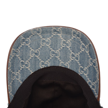Gucci Denim GG Monogram Baseball Hat S Blue 8 of 10