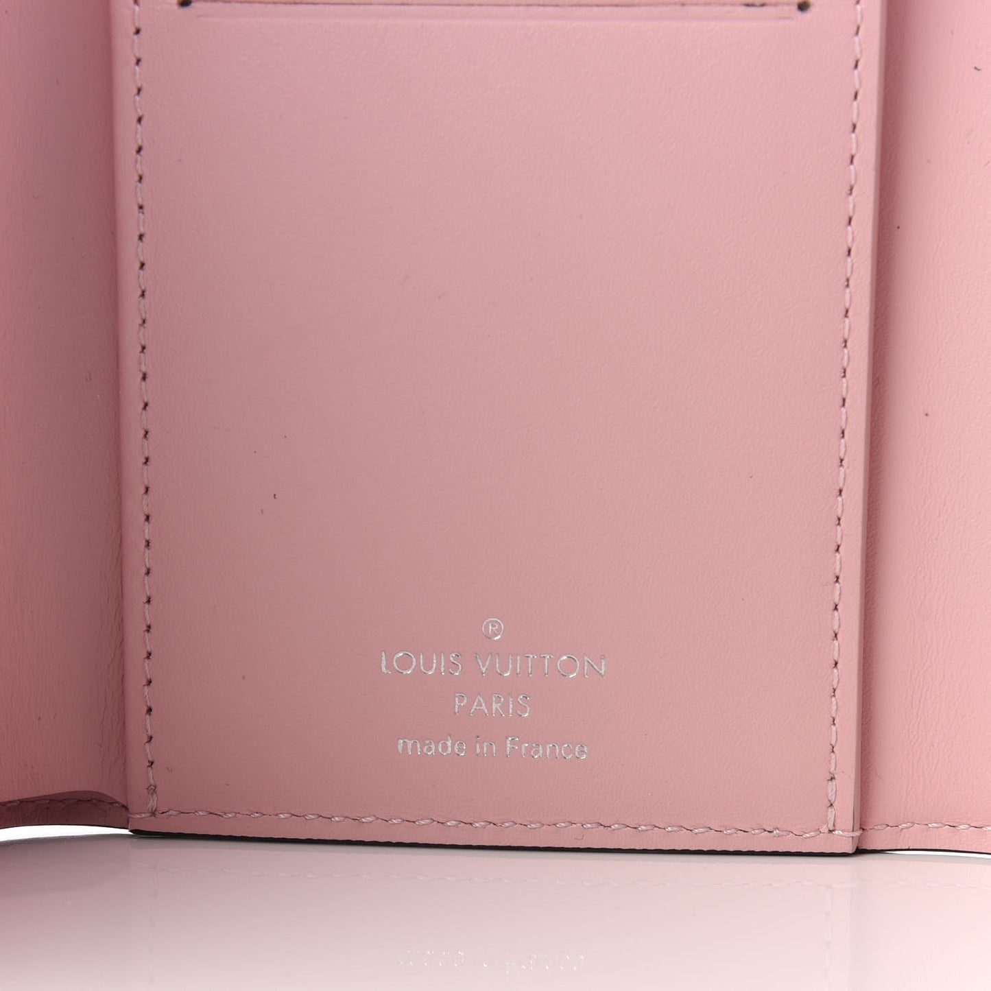 Epi Monogram Tape Twist Compact Wallet Rose White