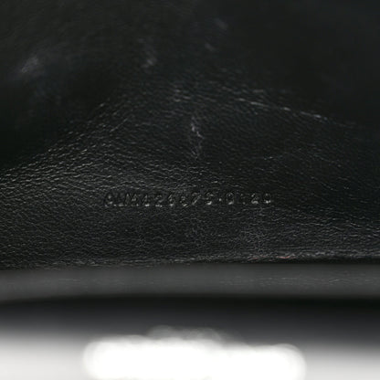 Saint Laurent Calfskin Crocodile Embossed Monogram Uptown Crossbody Black 7 of 11