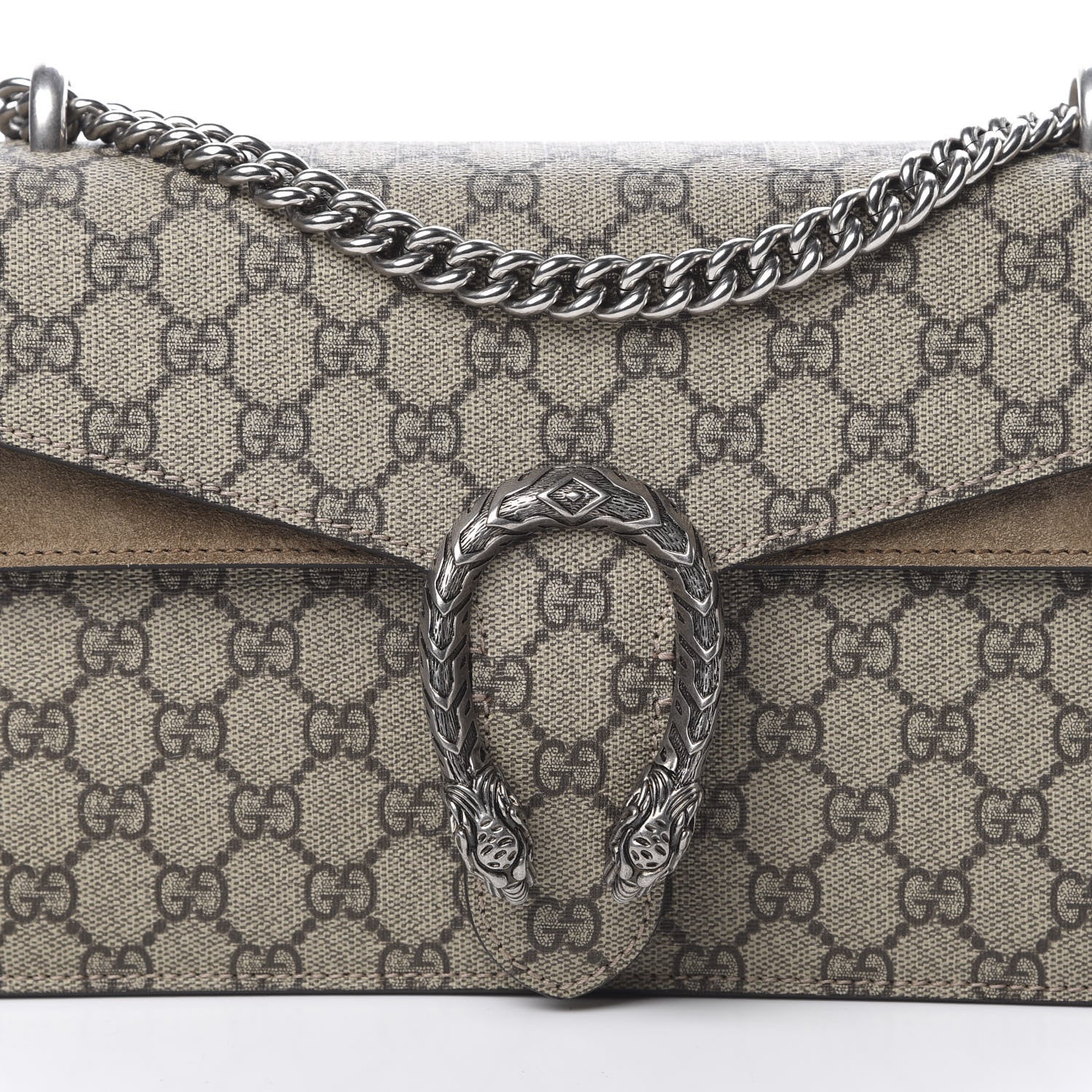 Gucci GG Supreme Monogram Small Dionysus Shoulder Bag Taupe 8 of 13