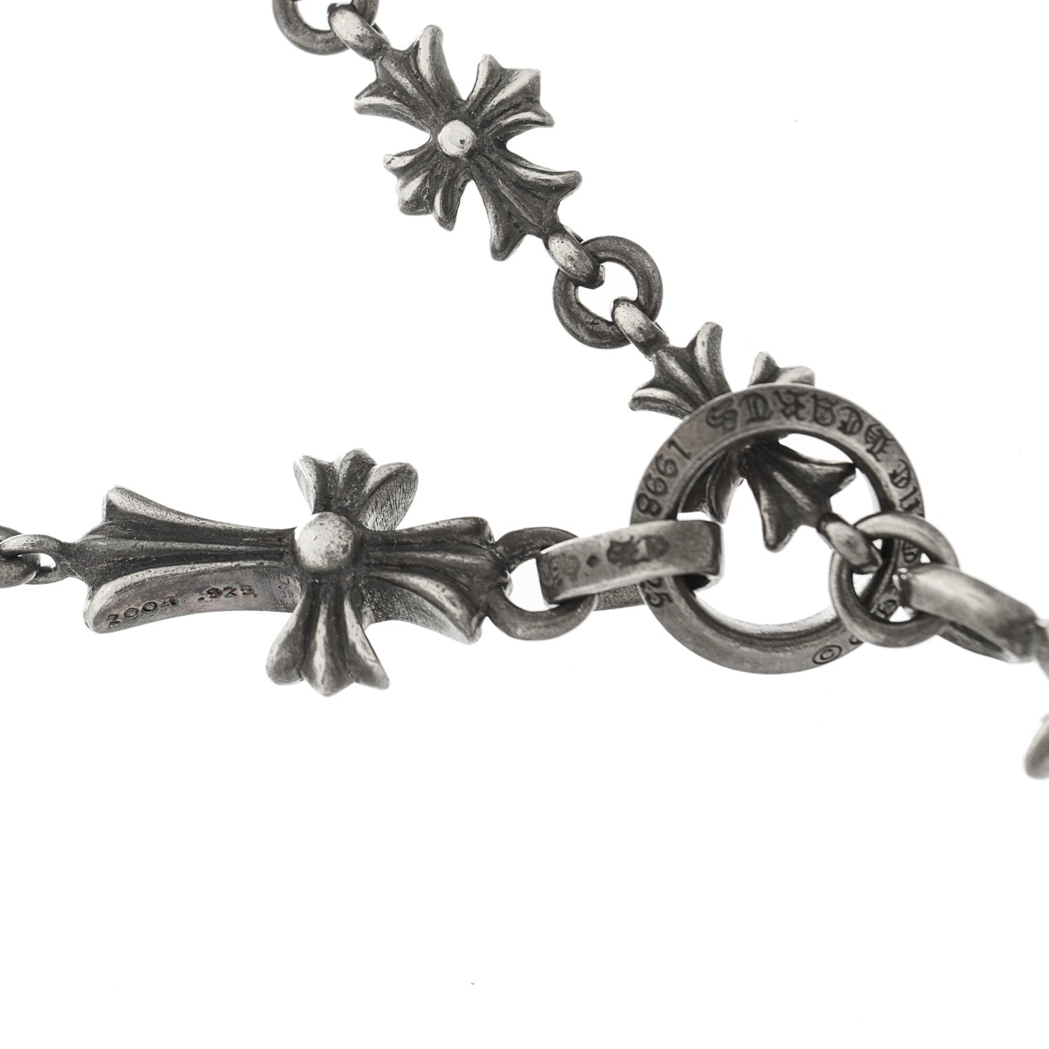 Chrome Hearts Sterling Silver Lariat Cross Pendant Necklace 4 of 5