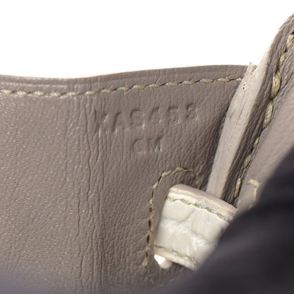 Hermes Matte Niloticus Crocodile Himalaya Birkin 25 Blanc 25 of 31