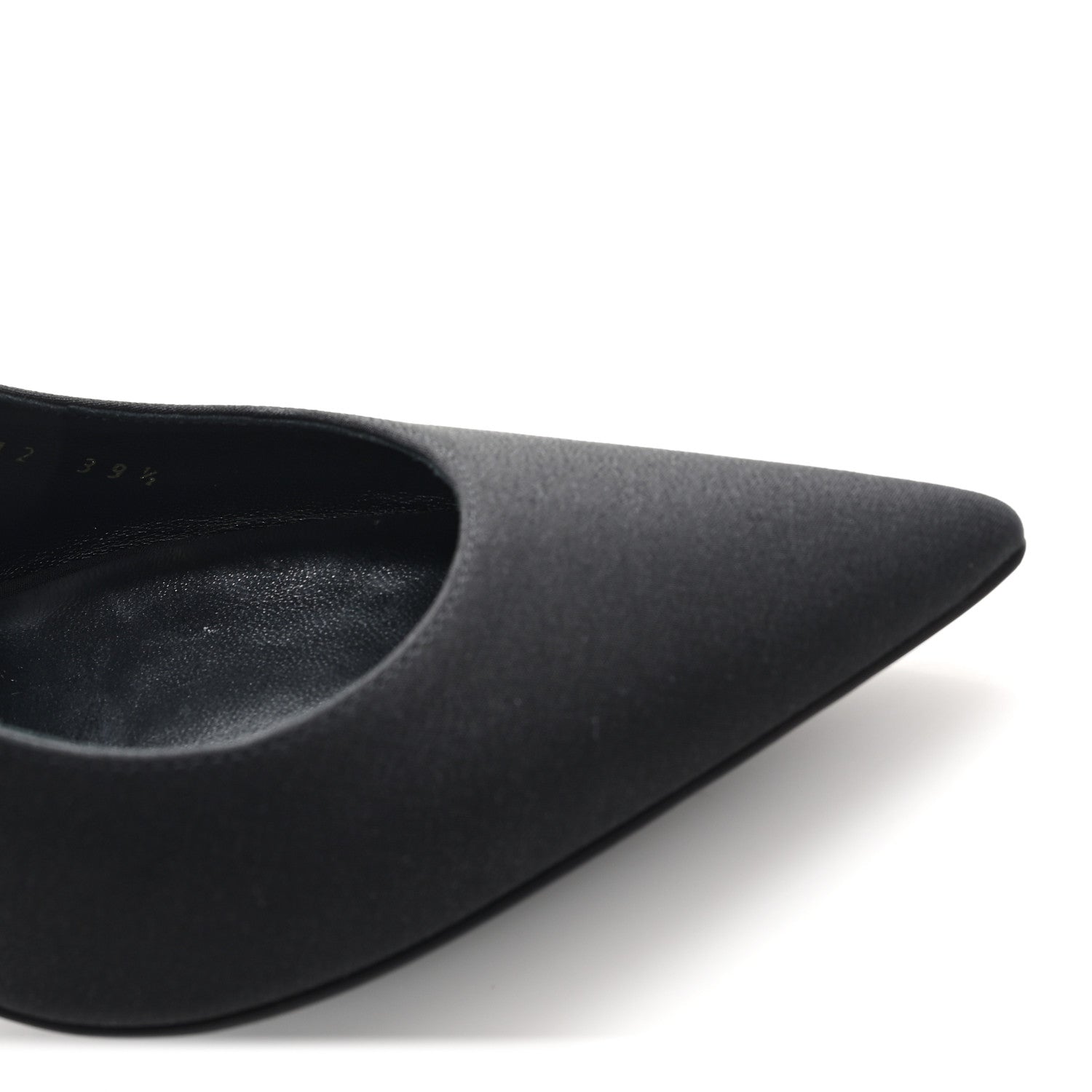 Saint Laurent Crepe Satin Crystal Opyum 110 Slingback Pump 39.5 Black 9 of 9