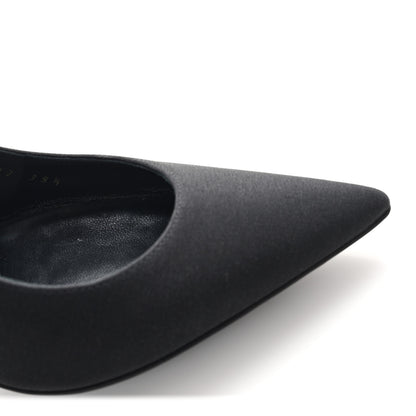 Saint Laurent Crepe Satin Crystal Opyum 110 Slingback Pump 39.5 Black 9 of 9