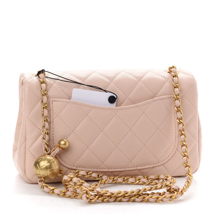 Chanel Lambskin Quilted Mini Rectangular Pearl Crush Flap Light Beige 3 of 9