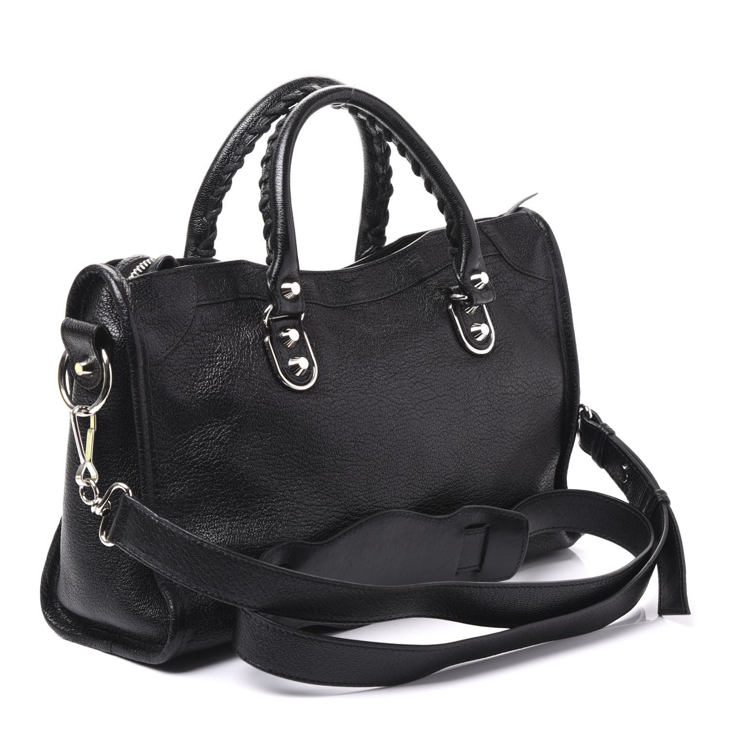 Balenciaga Chevre Silver Metallic Edge Hardware S City Black 2 of 8
