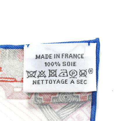 Hermes Silk Twill Super Silk Quest Detail Scarf 45 Rose Bleu Vert 3 of 4