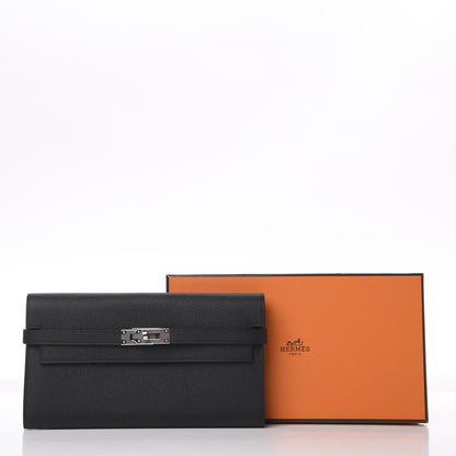 Hermes Epsom Kelly Longue Wallet Black 9 of 9