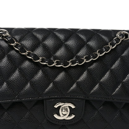 Chanel Caviar Quilted Medium Double Flap Black 8 of 10