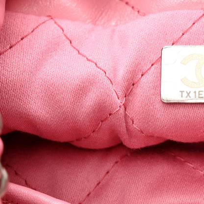Chanel Shiny Calfskin Quilted Mini Chanel 22 Pink 7 of 11