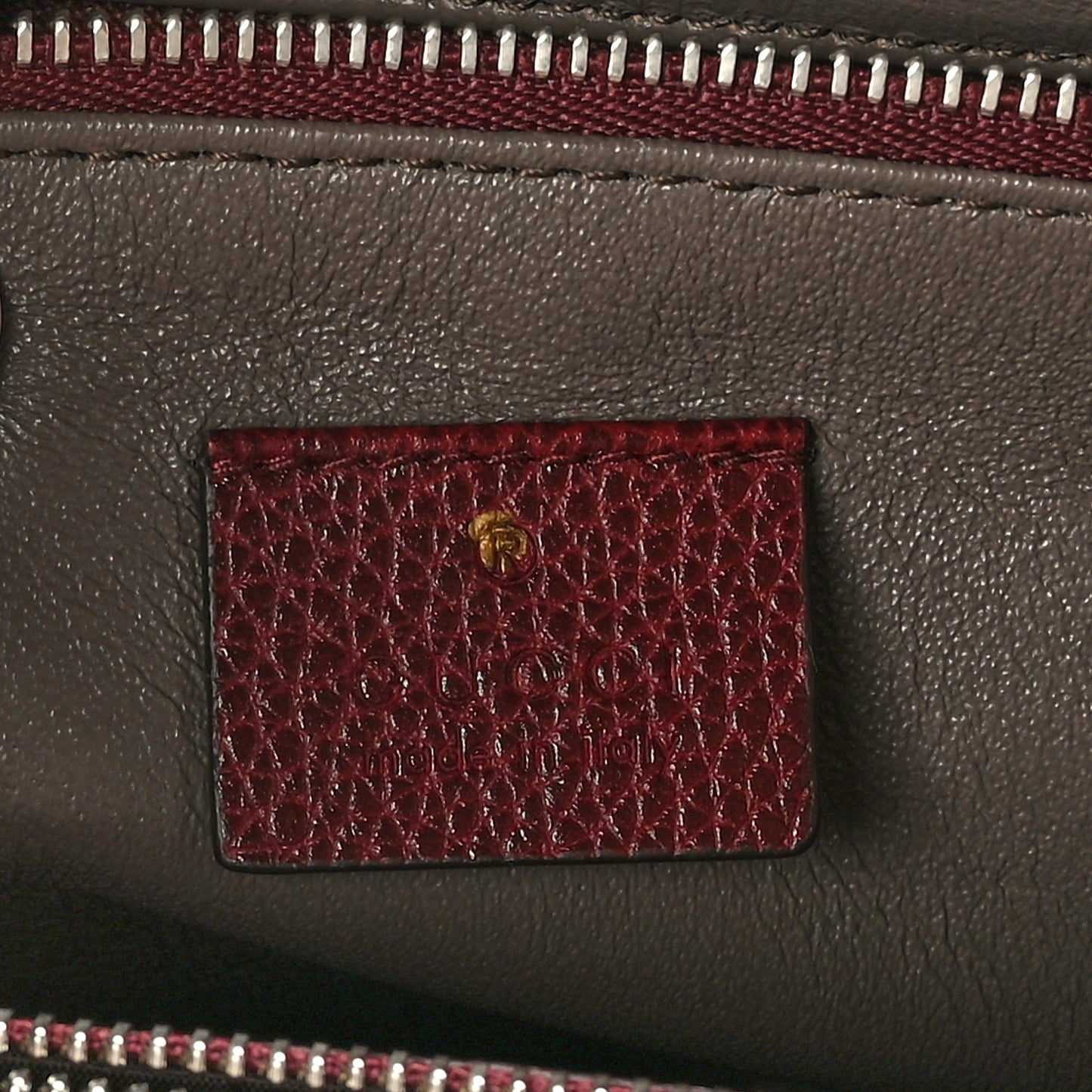 Grainy Calfskin Small Zumi Top Handle Bag Vintage Bordeaux