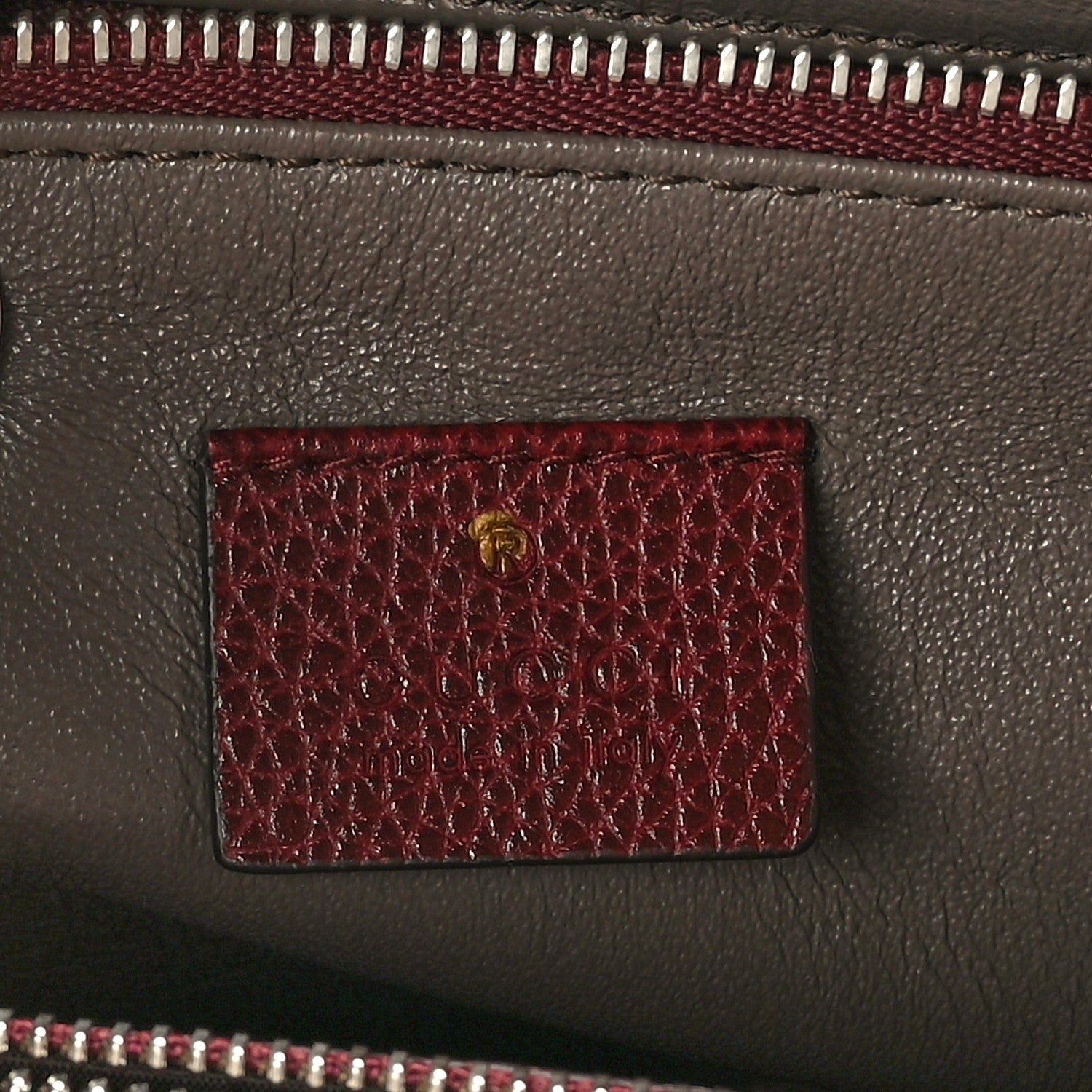 Gucci Grainy Calfskin Small Zumi Top Handle Bag Vintage Bordeaux 6 of 10