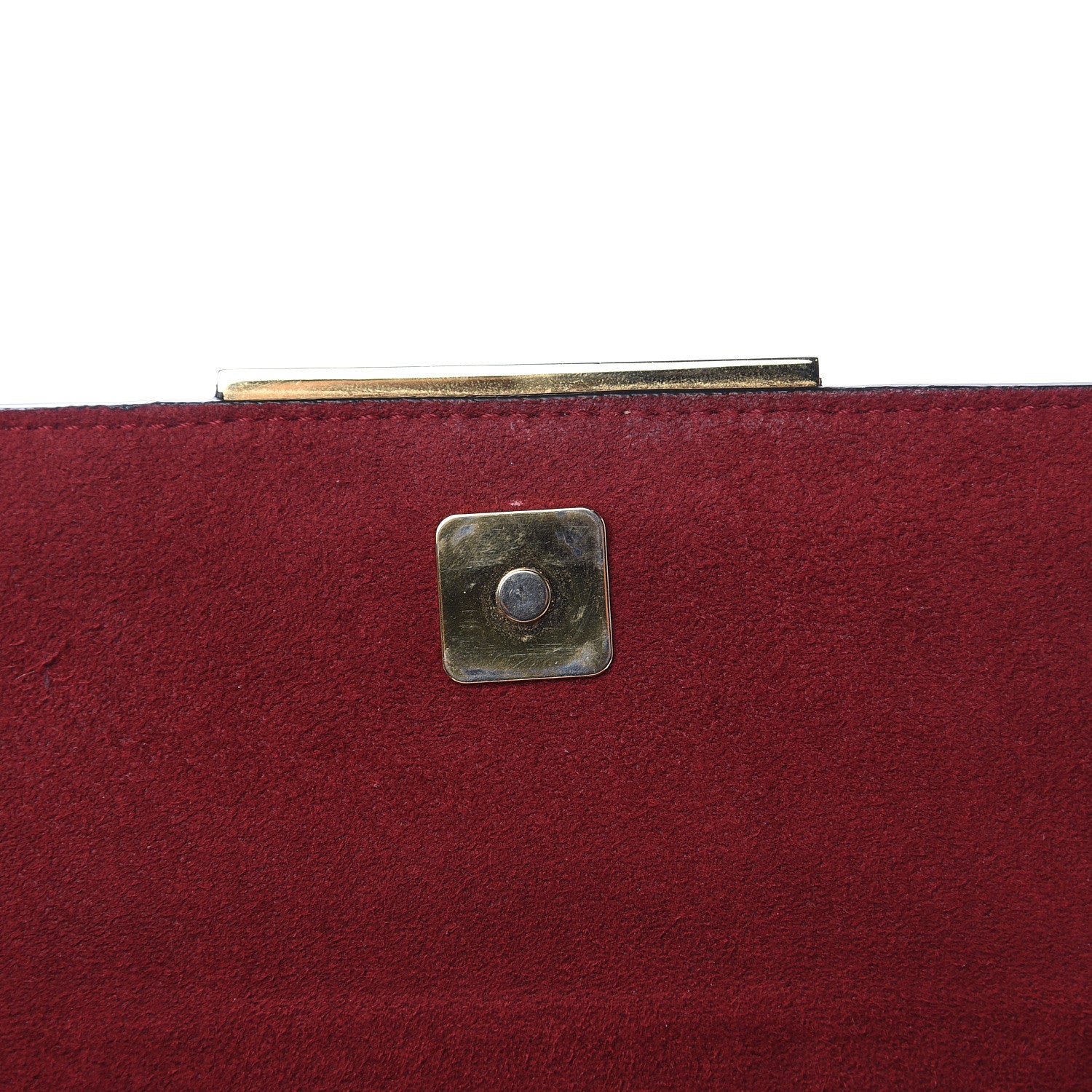 Fendi Vitello Century Eyebrow Monster Eyes Embossed Tube Wallet on Chain Fragola 10 of 11