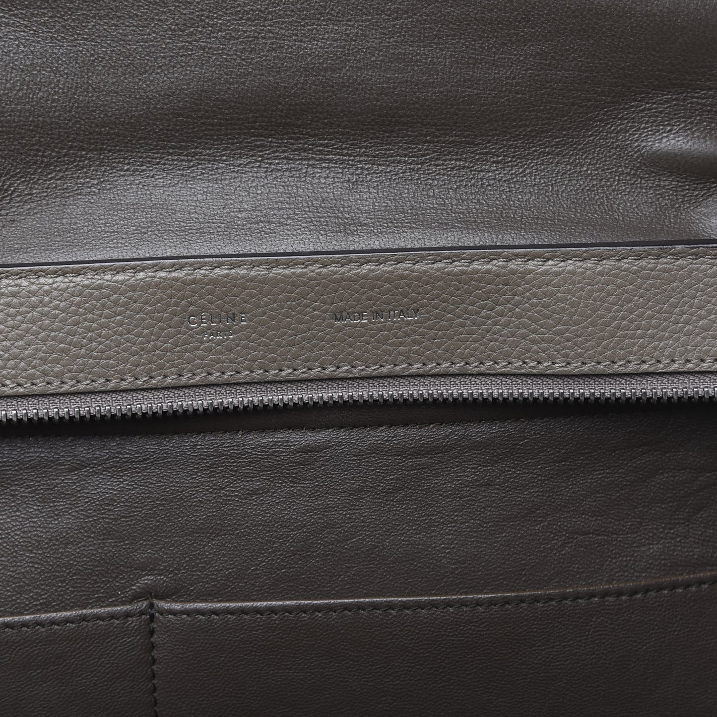 Drummed Calfskin Suede Medium Trapeze Taupe