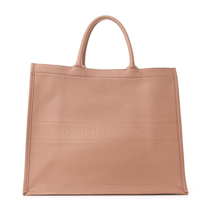 Christian Dior Calfskin Embossed Large Book Tote Rose de Vents 1 of 14