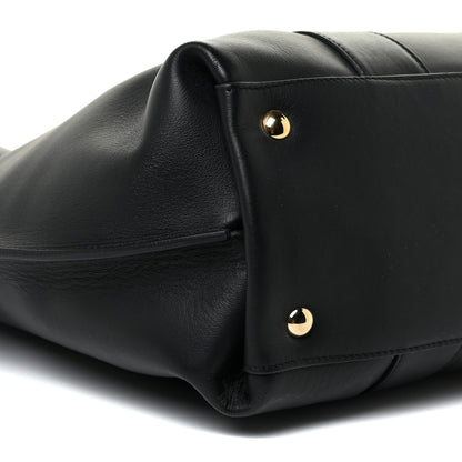 Salvatore Ferragamo Calfskin Large Sookie Satchel Black 8 of 17