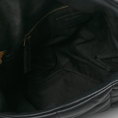 Saint Laurent Lambskin Quilted Small Loulou Puffer Monogram Chain Satchel Black 4 of 5