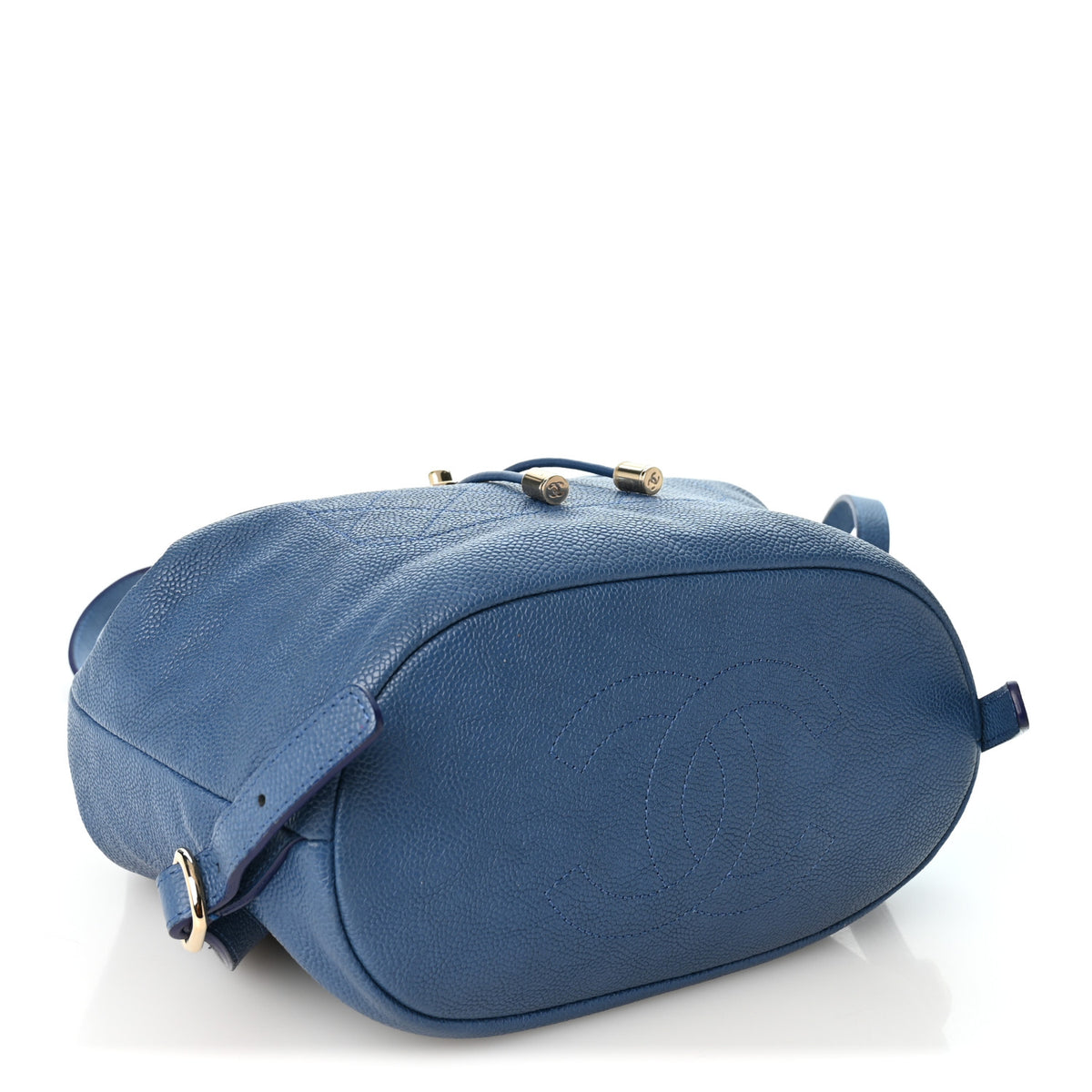 Chanel Caviar Quilted Backpack Blue 3 of 9