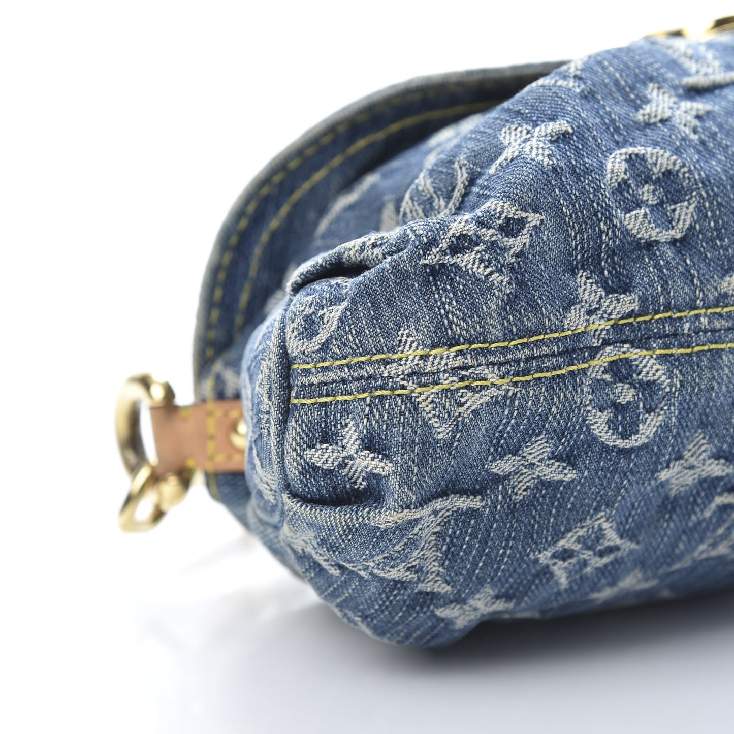 Monogram Denim Mini Pleaty Blue