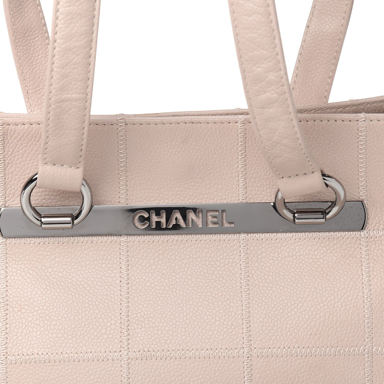 Chanel Caviar Square Stitched Tote Light Pink 9 of 12