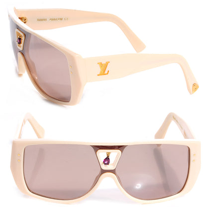 Louis Vuitton Acetate Amethyst Bindi Sunglasses Ivory 1 of 5
