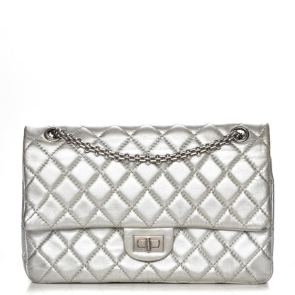 Chanel Metallic Aged Calfskin Quilted 2.55 Reissue 226 Flap Silver 1 of 11
