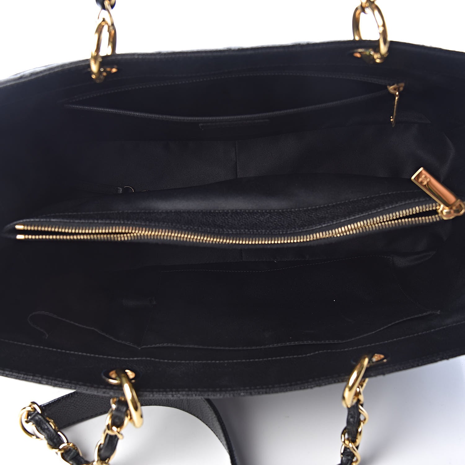 Chanel Caviar Quilted XL Grand Shopping Tote GST Black 5 of 12