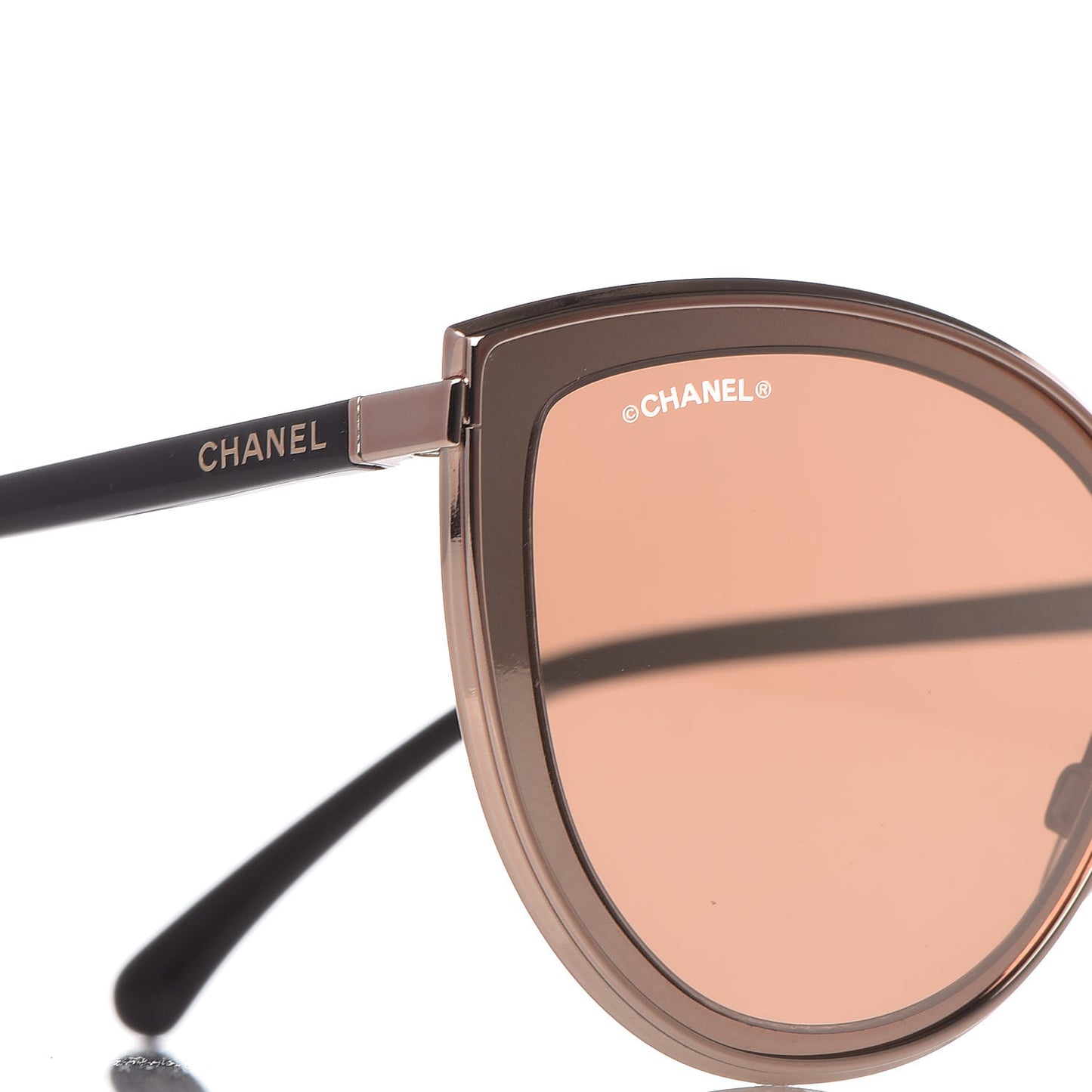 Metal Cat Eye Sunglasses 4222 Pink Gold