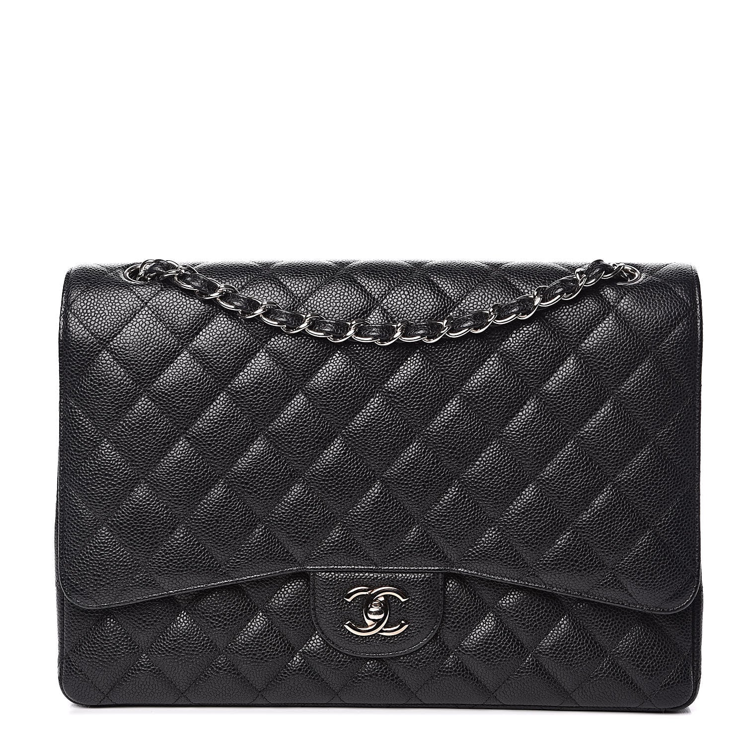 Chanel Caviar Quilted Maxi Double Flap Black 1 of 15