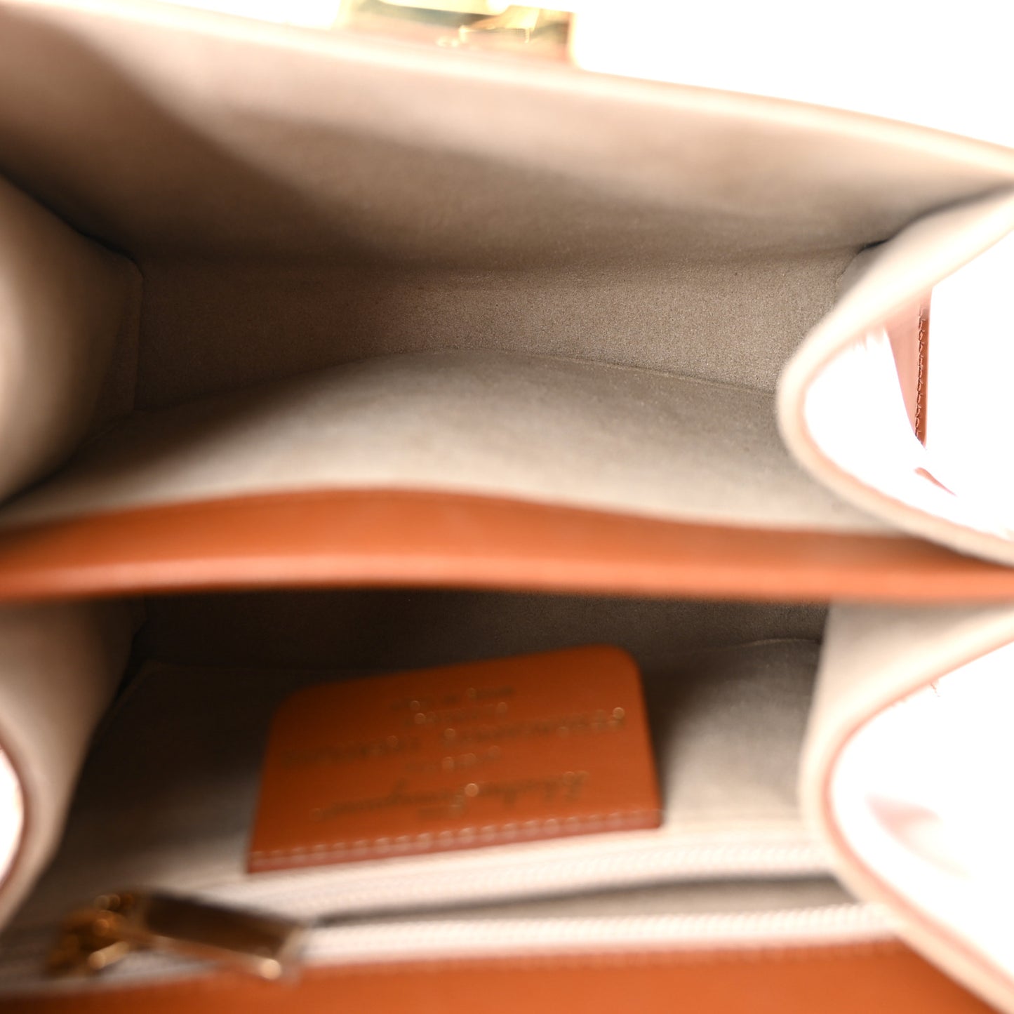Brushed Off Calfskin Small Iconic Top Handle Cuoio